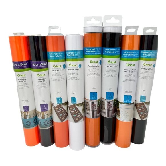 Cricut Vinyl Lot Iron On Permanent Removable Halloween Orange Black HTV Gift - Picture 9 of 9